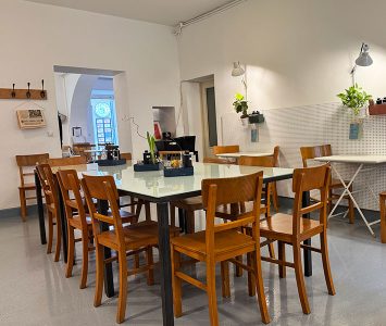 Frühstück in der Hidden Kitchen in Wien.